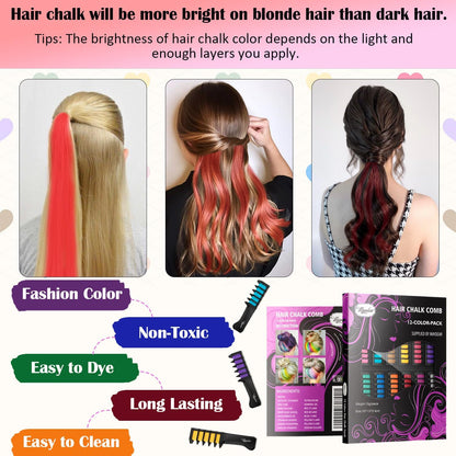 Temporary Hair Color Chalk Comb