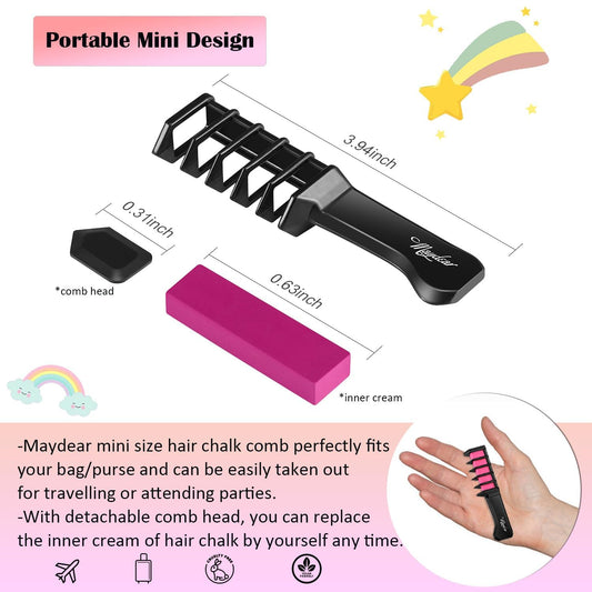 Temporary Hair Color Chalk Comb