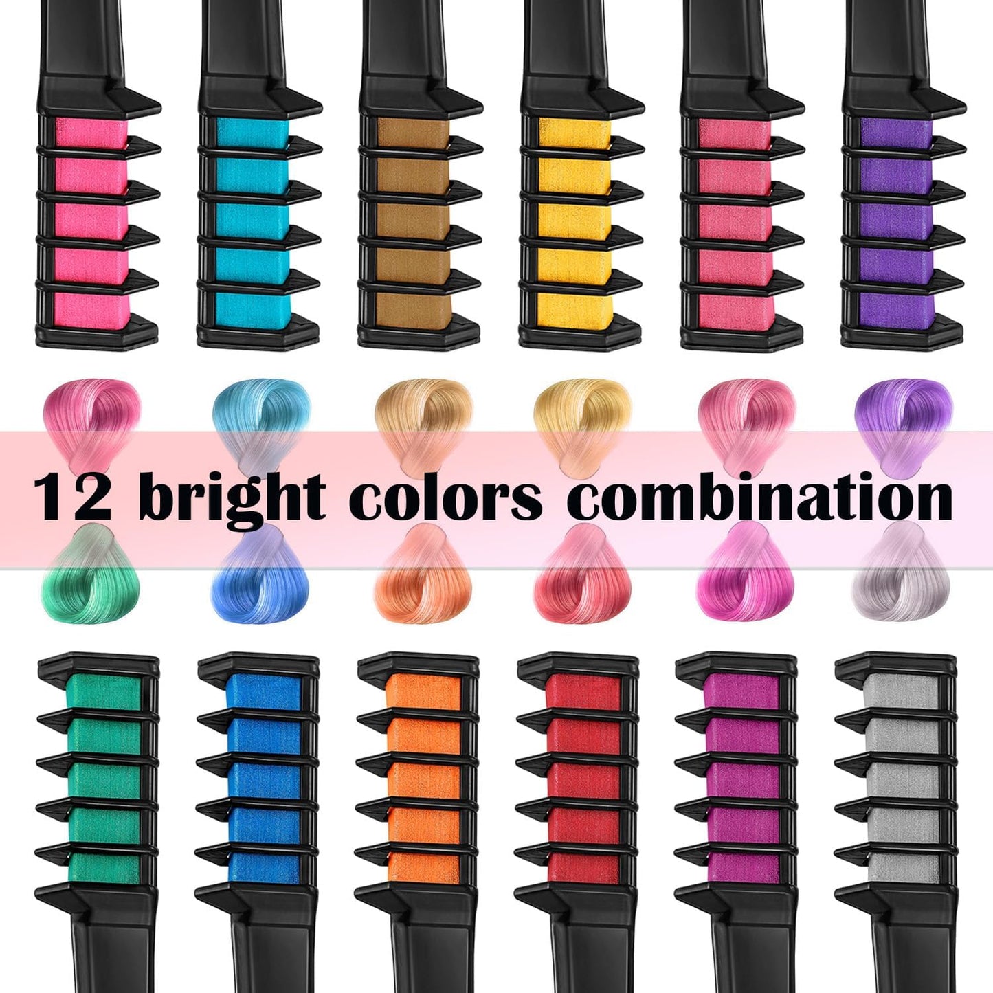 Temporary Hair Color Chalk Comb