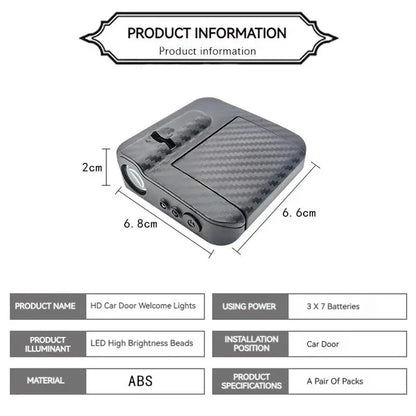 Car Door Logo LED Projector (21 logos inbuilt) Pack of 2